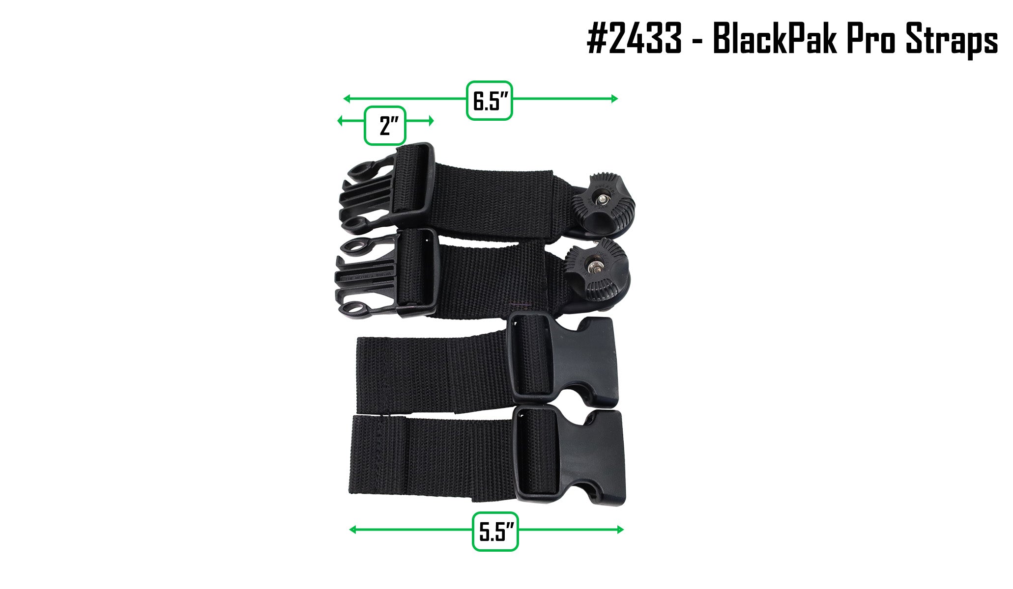 #2433 - BlackPak Pro Track Straps