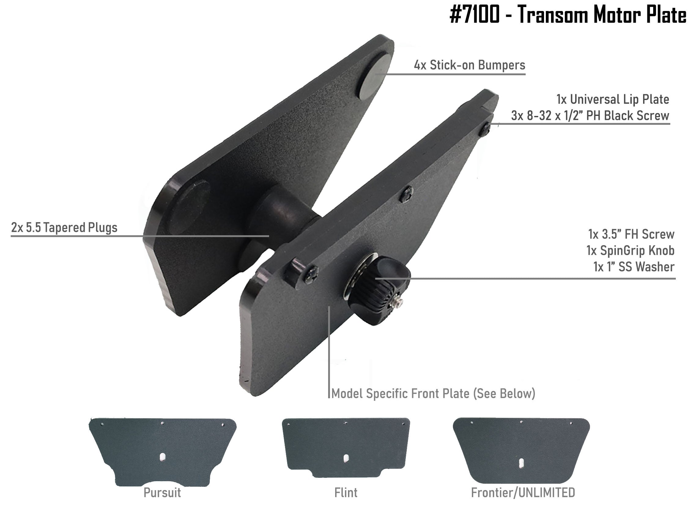 #7100 - Transom Motor Plate – NuCanoe Inc
