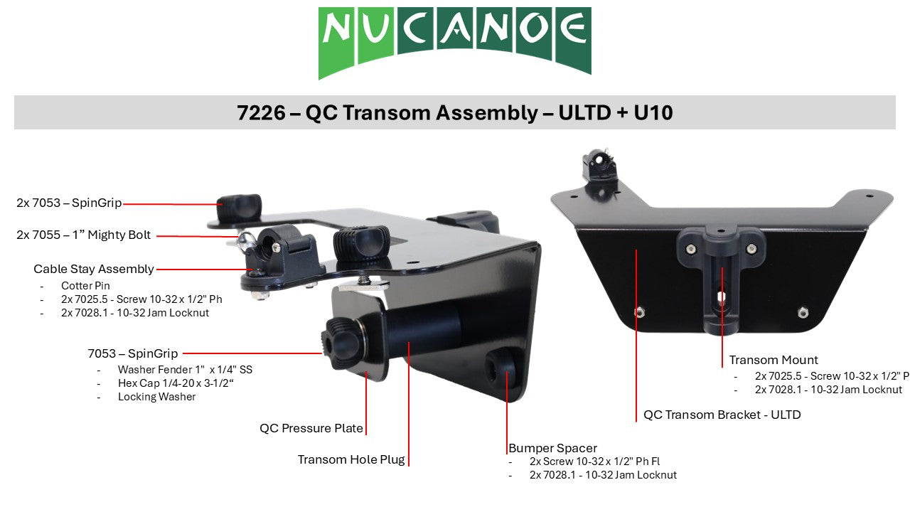 #7226 – QC Transom Assembly – U10 + ULTD